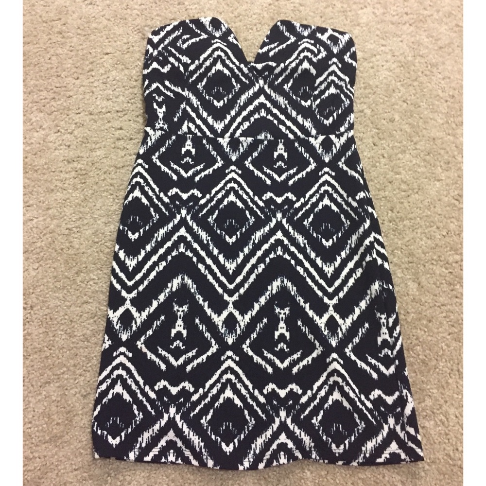 Dark blue print dress